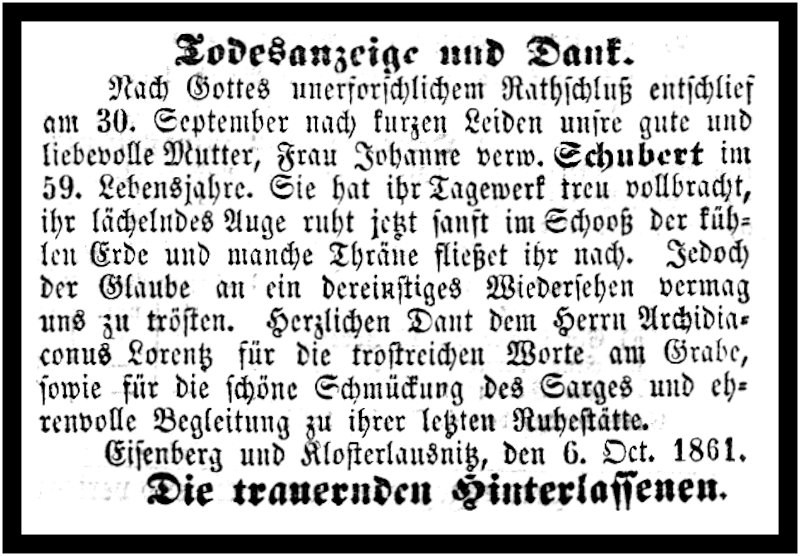 1861-09-30 Kl Trauer Schubert